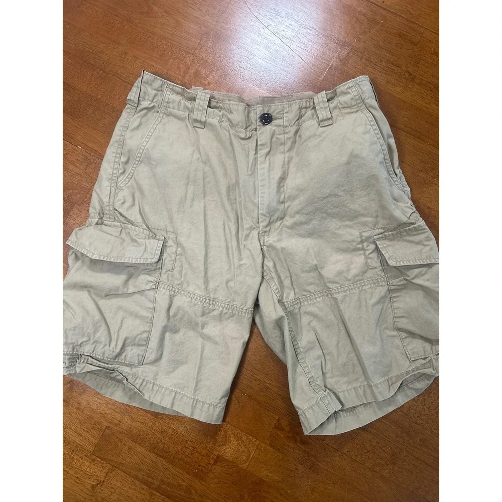 Polo Ralph Lauren Cargo Shorts Mens 31 Khaki Classic Fit Drill Khaki Cotton